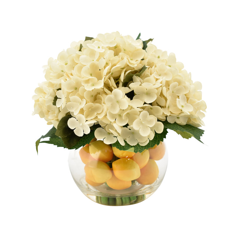Creative Displays, Inc. Faux Hydrangea Floral Arrangement in Decorative